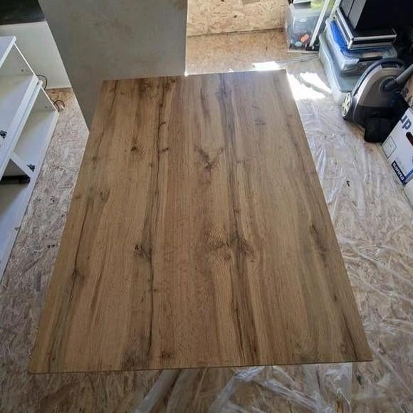 Gebruikte eettafel met middenpoot, Ophalen, Gebruikt, 100 tot 150 cm, Modern, Industrieel