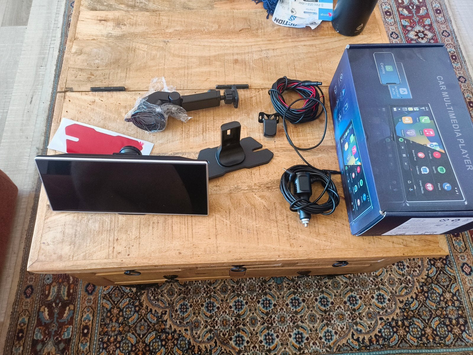 Wireless CarPlay Android Auto scherm + dashcam & achteruitki, Auto diversen, Auto-accessoires, Ophalen of Verzenden, Zo goed als nieuw