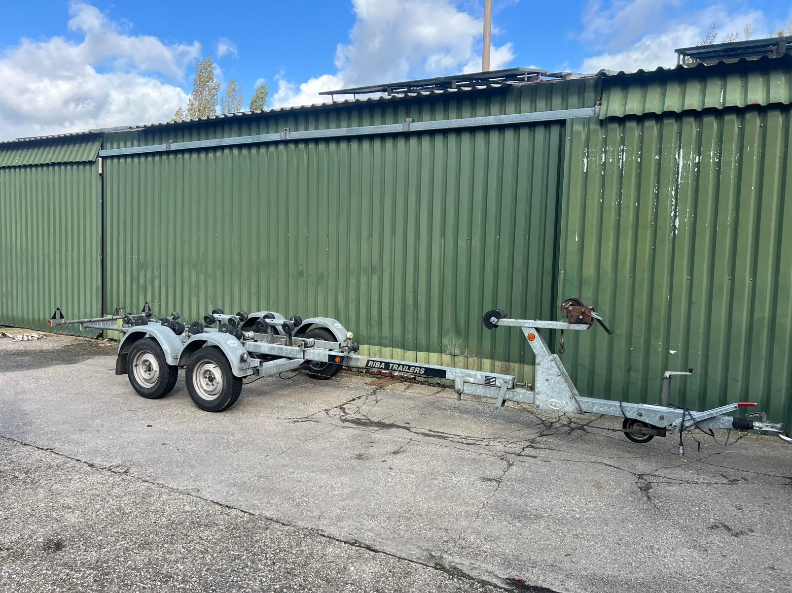 Tekoop Riba boottrailer speedboot trailer, Watersport en Boten, Ophalen, Gebruikt, 1500 tot 3000 kg, Overige typen