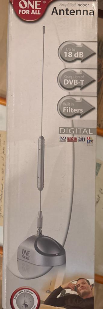 One For All Versterkte Binnenantenne DVB-T met Filters, Ophalen of Verzenden, Nieuw, Antenne
