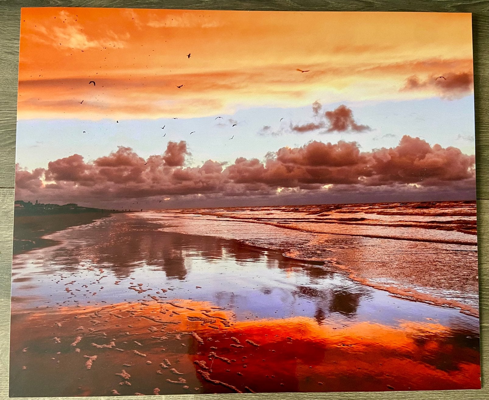 Unieke foto Zandvoort strand op aluminium  60 x 50 cm, Ophalen, 50 – 75, Oorspronkelijke maker, Overige typen