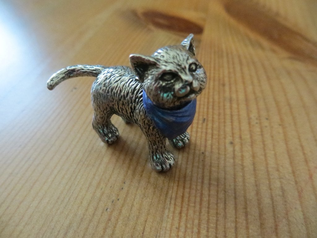Poesje (poes) - Pewter, Ophalen of Verzenden, Zo goed als nieuw, Dier