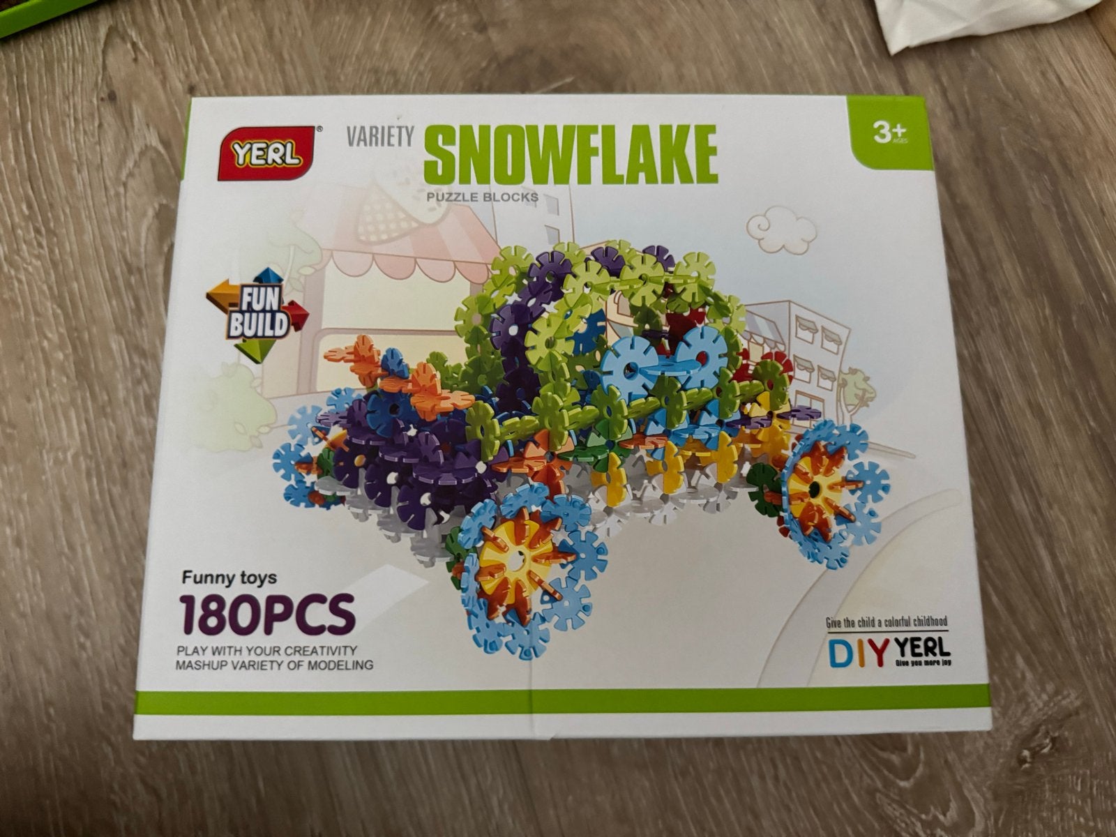 YERL Snowflake Bouwblokken - 180 Stuks, Ophalen of Verzenden, Zo goed als nieuw, Overige merken