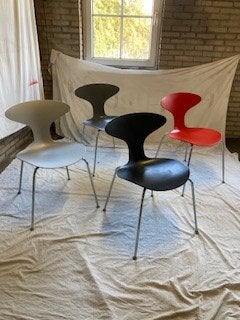 4 Vintage Ross Lovegrove Orbit Stoelen Danerka 2006, Sales@bernhardtdesign.com, Zo goed als nieuw, Design Klassiekers, Metaal