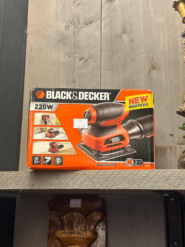Nieuwe Black & Decker Vlakschuurmachine 220W, Ophalen, Nieuw, Vlakschuurmachine, 3701 JG