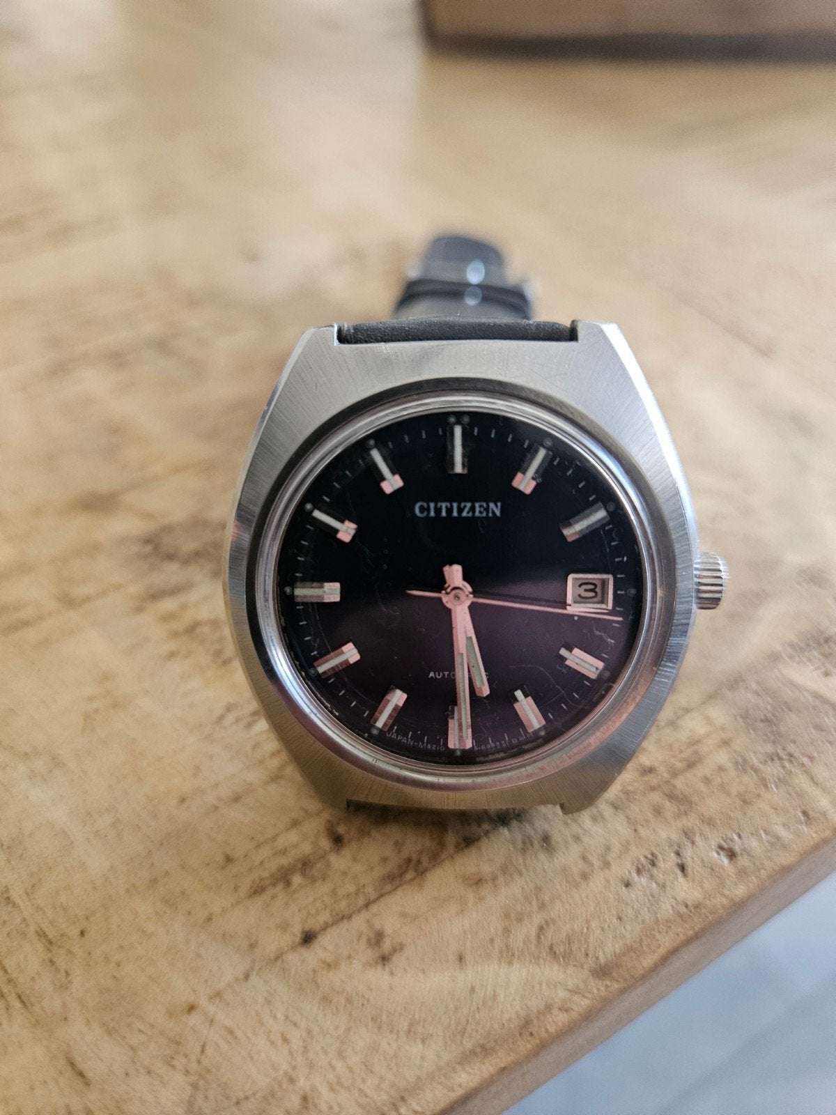 Citizen automatic 72-9051 vintage, Zakhorloge, Staal, Met bandje, Citizen