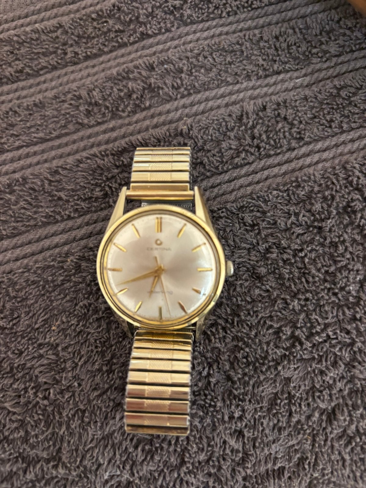 Certina waterking van de mijnen gouden kap, Overige merken, Staal, Gebruikt, Ophalen of Verzenden