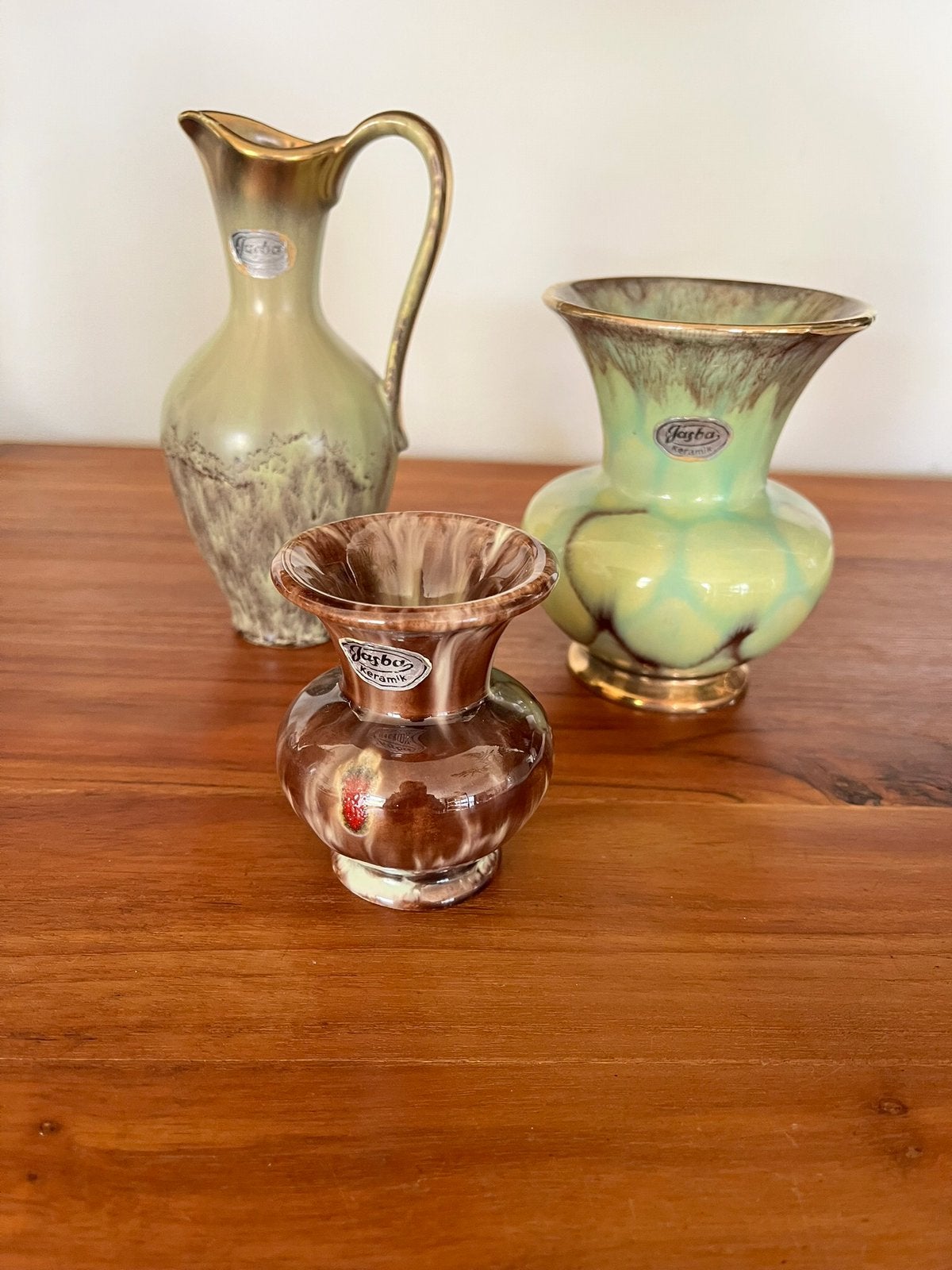 Vintage Jasba bloempotjes 5x, Ophalen of Verzenden