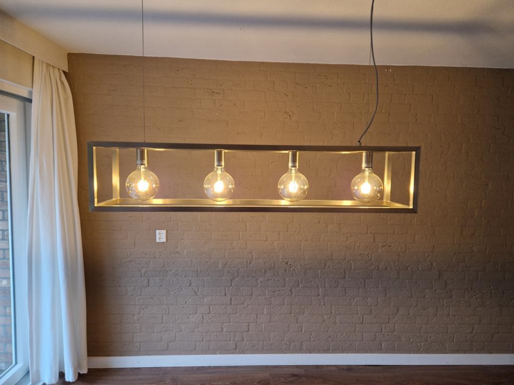 Lucide industriële hanglamp incl 4 ledlampen en 1 reserve, Ophalen, Zo goed als nieuw, Metaal, Minder dan 50 cm