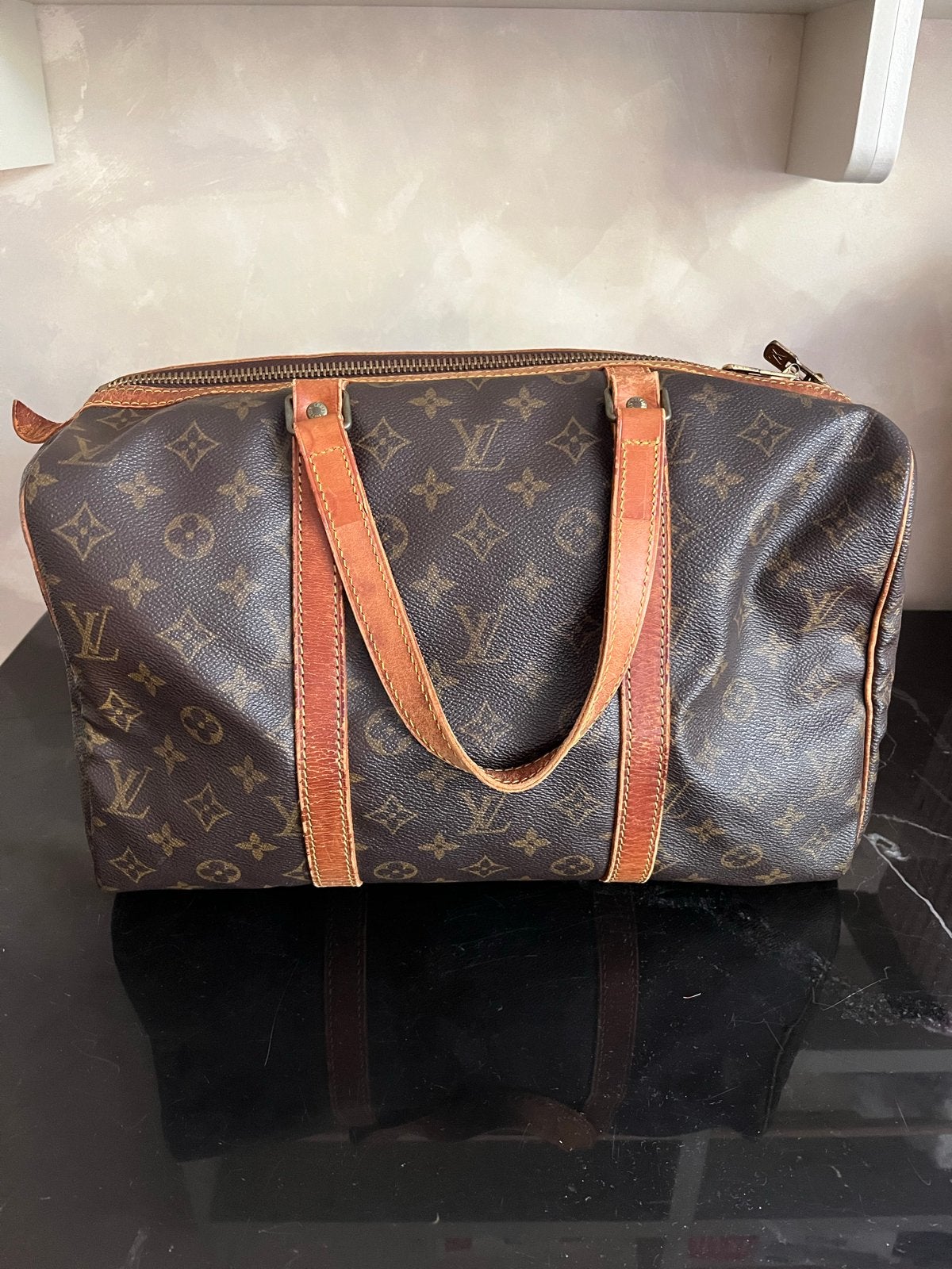 Louis Vuitton Sac Souple 35, Gebruikt, 20 tot 30 cm, Bruin, Minder dan 40 cm