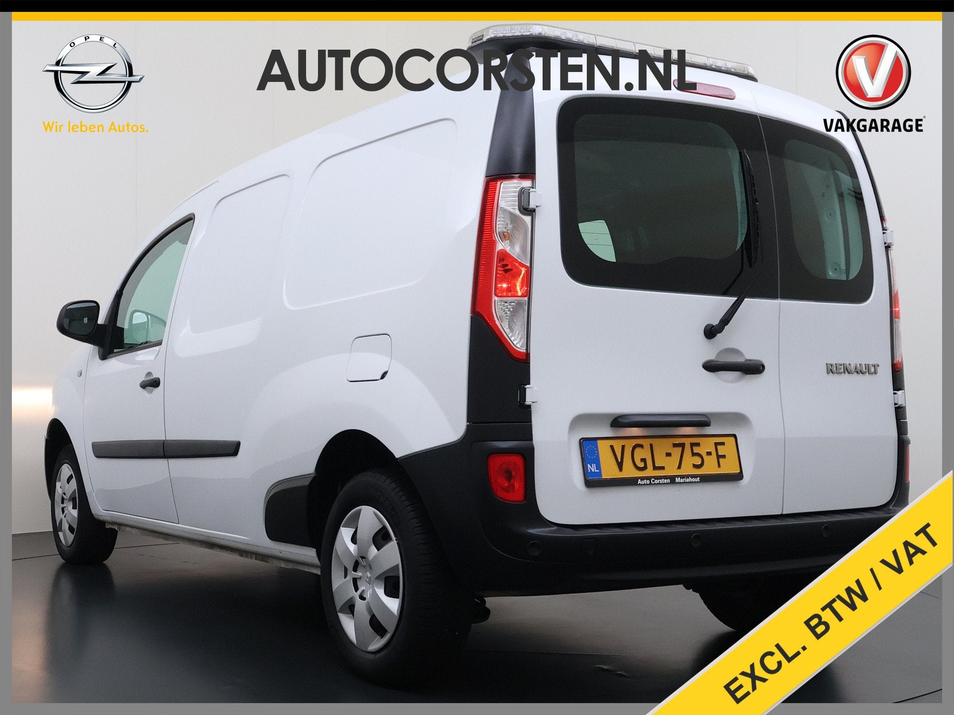Renault Kangoo Z.E Automaat Maxi SOH 96% Incl. Accu Airco Cr, Stof, Gebruikt, 33 kWh, Wit