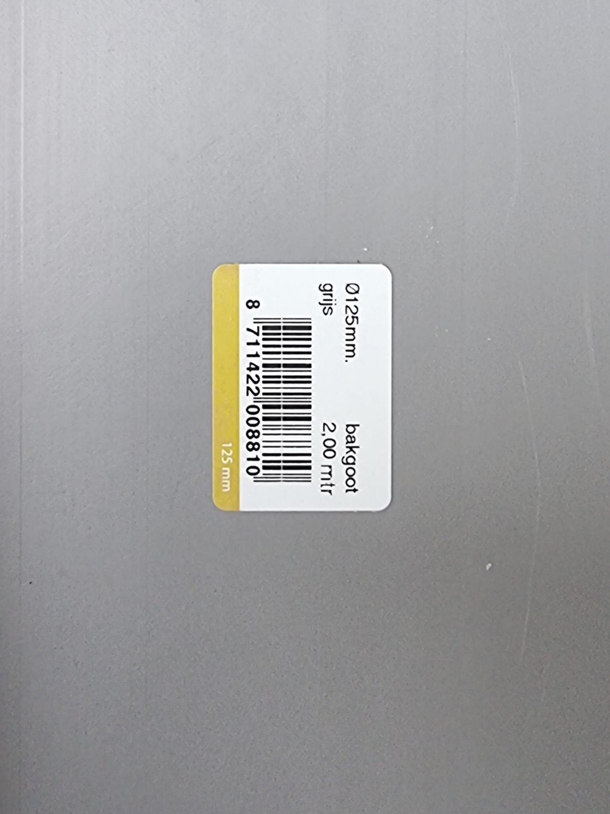 Grijze PVC Bakgoot Ø125mm, Ophalen