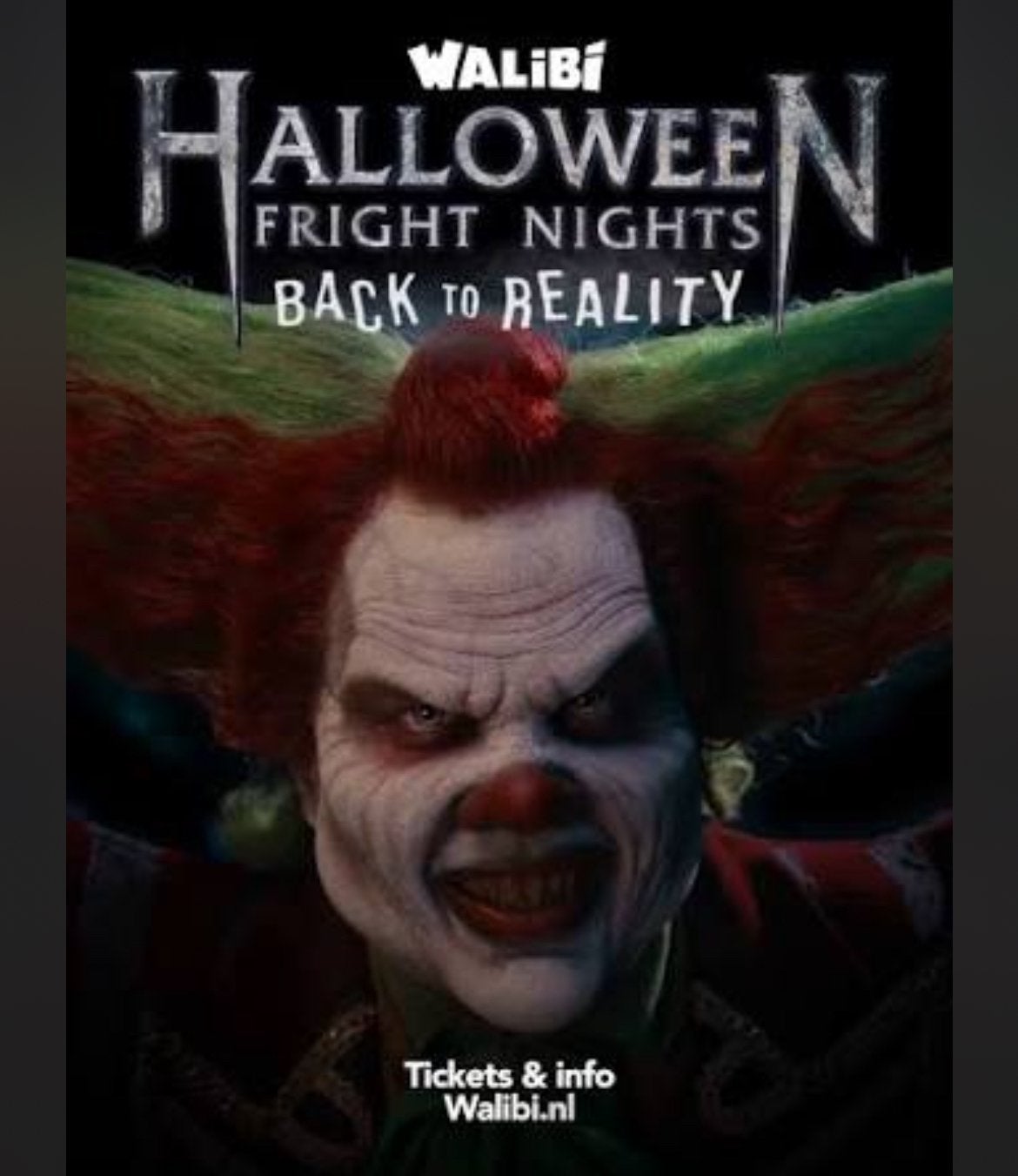 Walibi fright night ticket 11 oktober, Eén persoon, Ticket of Toegangskaart