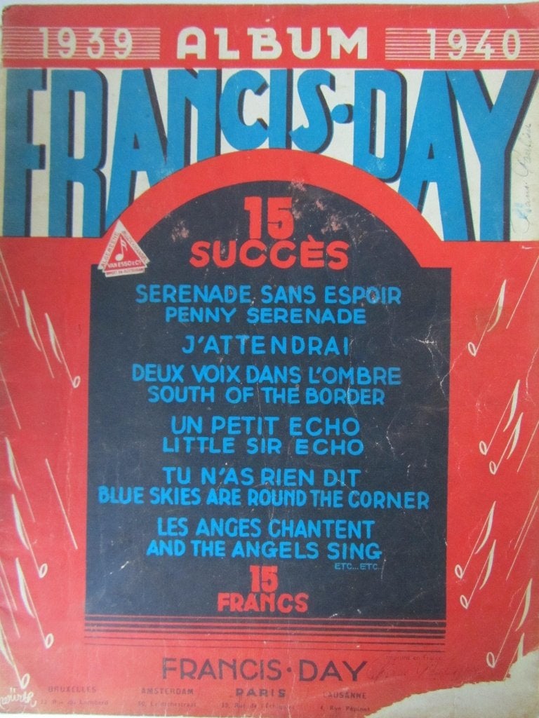 FRANCIS & DAYS 1939 ALBUM 1940 **Oude Bladmuziek uit 1940**, Muziek en Instrumenten, Bladmuziek, Ophalen of Verzenden, Gebruikt