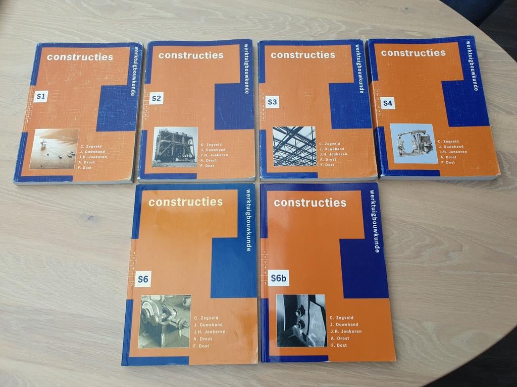 Werktuigbouwkunde Constructies S1, S2, S3, S4, S6, S6b, Boeken, C. Zeegveld, J. Ouwerhand, J.H. Jonkaten, A. Drost, F. Dost, Ophalen of Verzenden