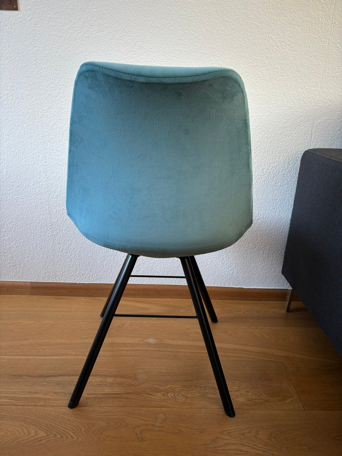 6 velvet stoelen in de kleur velvet, Huis en Inrichting, Stoelen, Ophalen, Gebruikt, Overige kleuren, Stof