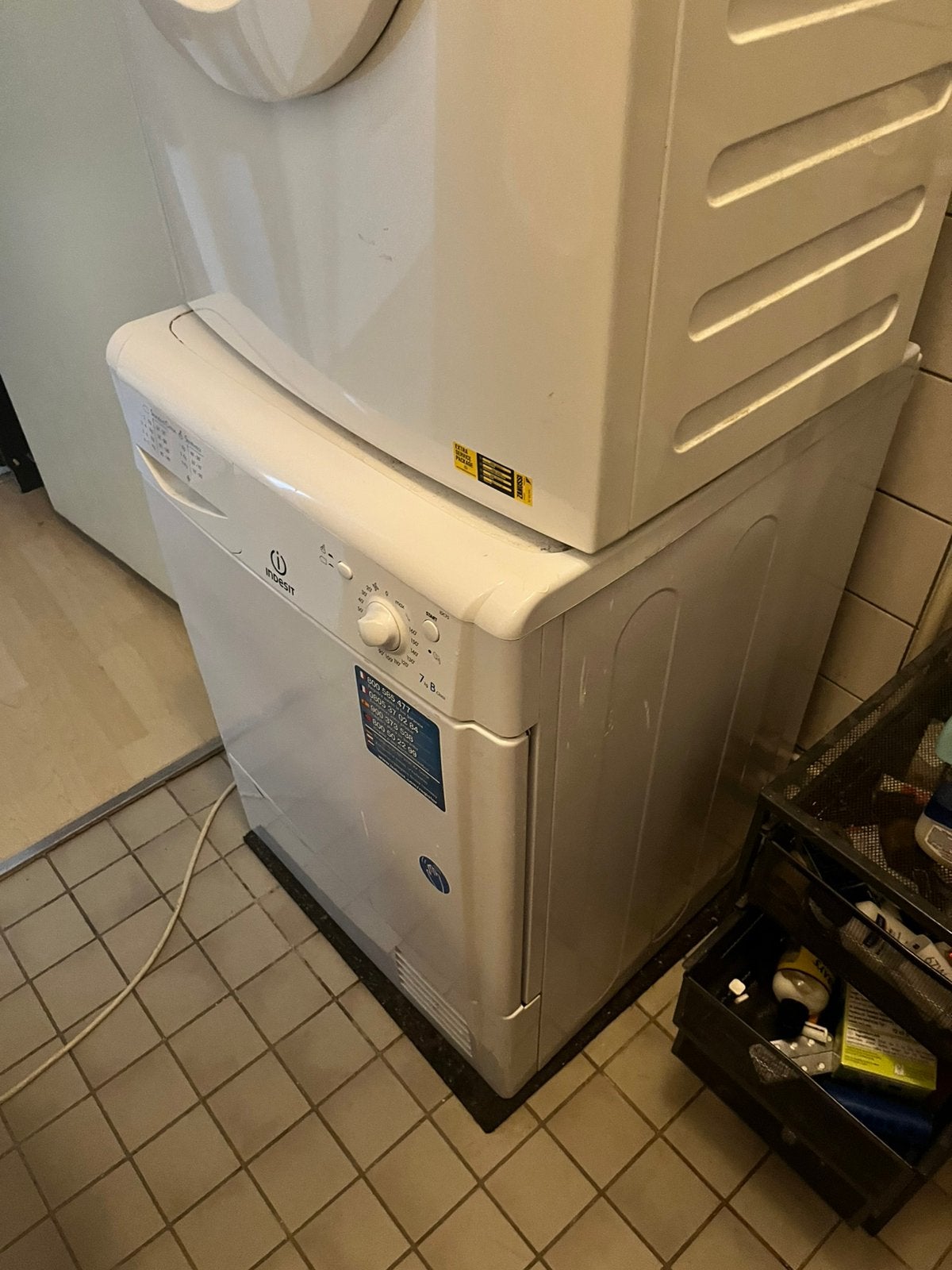 Indesit dryer, Ophalen, Zo goed als nieuw, Minder dan 60 cm, 160 cm of meer