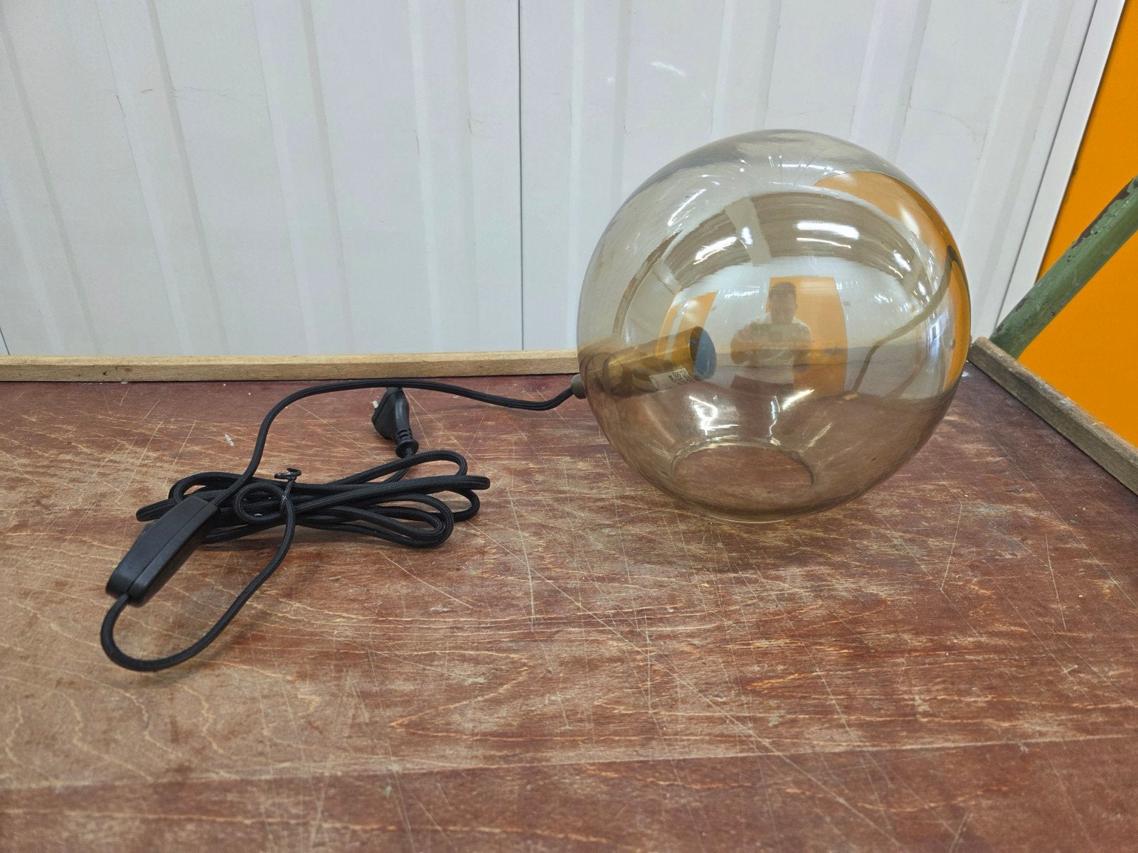 Light & Living bolvormige tafellamp E14 Max. 25W, Met schakelaar, Gebruikt, E14 (klein), Glas