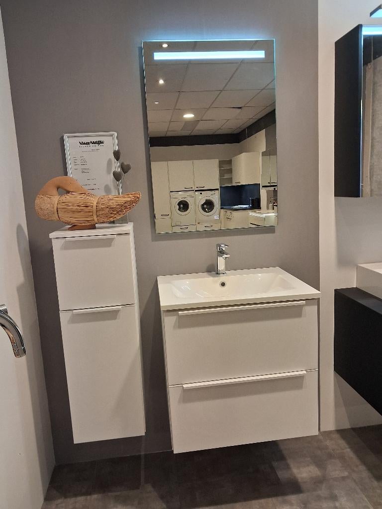 Showroommodel badmeubel in mat wit, Ophalen, Overige typen, Nieuw, 50 tot 100 cm