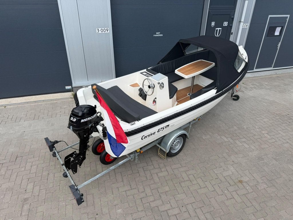 Nette Corsiva 475 Sloep Compleet incl. Mercury 9.9PK 4-takt, 5 m, 2 m, Corsiva, Nijverheidsweg 3F Grootebroek