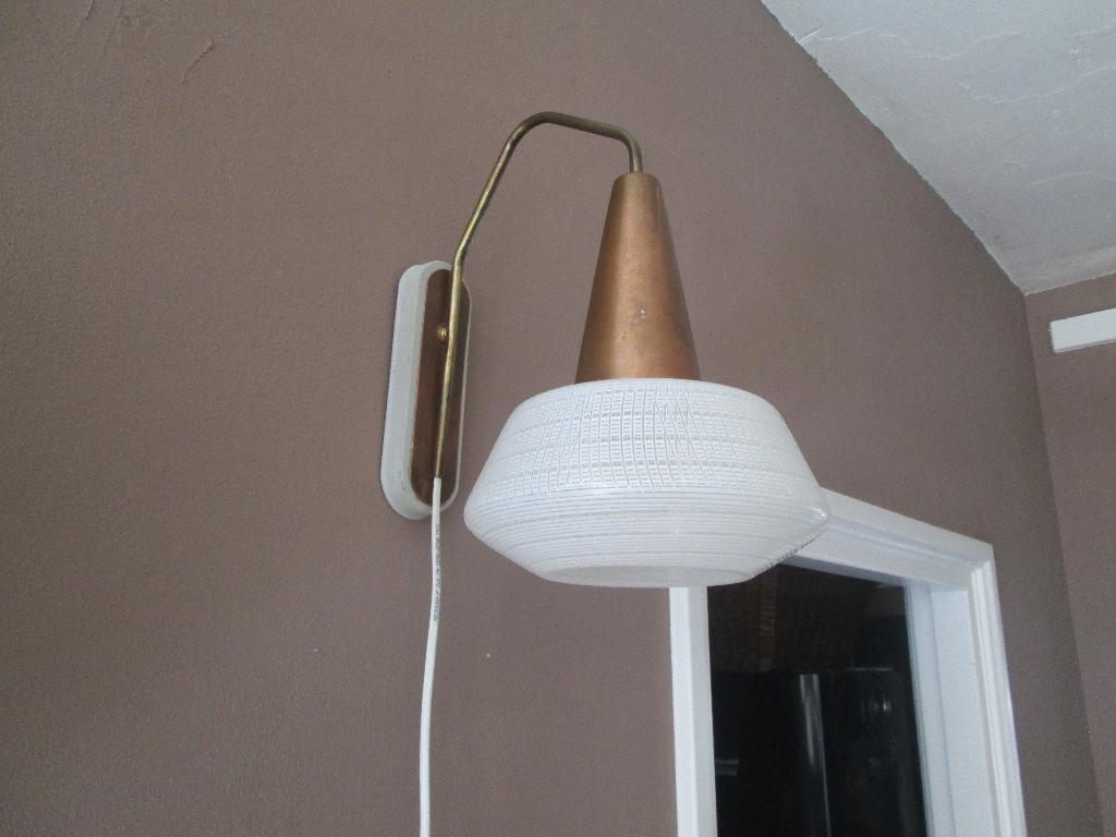 Vintage / Louis Kalff wandlamp voor Phillips / 1963 / Retro, Ophalen of Verzenden, Gebruikt, Glas, Vintage