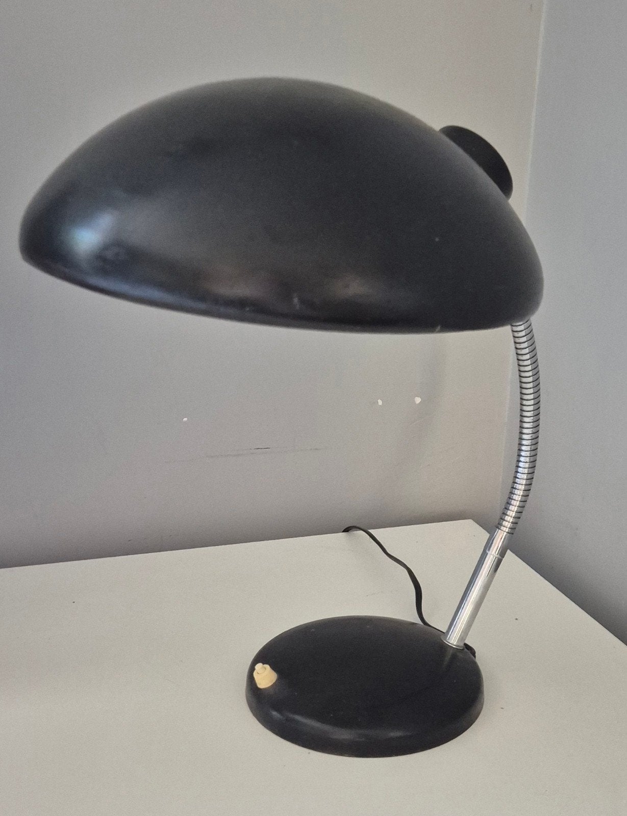 Jaren '50 Bureaulamp Zwart met Flexibele Arm, Ophalen of Verzenden