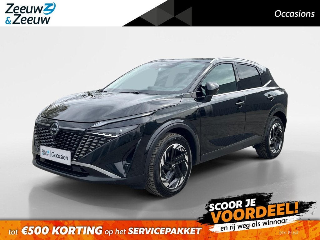 Nissan Qashqai 1.3 MHEV Xtronic N-Connecta | Cold Pack | Eas, Auto's, Nissan, Euro 6, 4 cilinders, Leder en Stof, Zwart