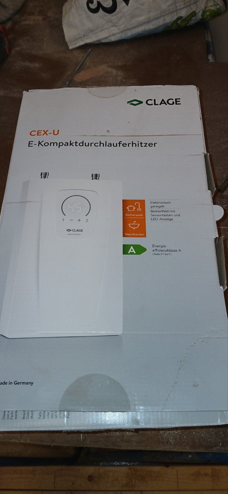 CLAGE CEX-U E-Compact doorstroomverwarmer 11.0/13.5 kW, Doe-het-zelf en Verbouw, Ophalen, Nieuw, 800 watt of meer, Overige typen