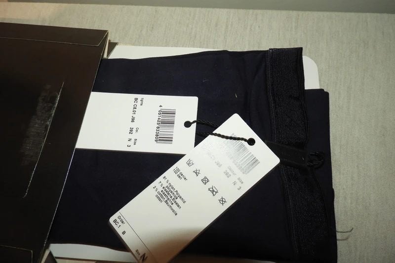 Marccain panty donker blauw tailleband met merk erop NieuwN3, Nieuw, Maat 40/42 (M), Panty, Marccain