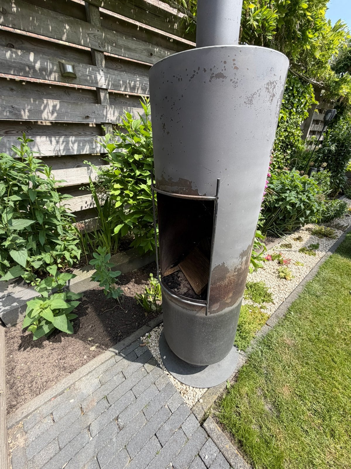 Rvs tuinkachel, Tuin en Terras, Tuinhaarden, Ophalen, Gebruikt