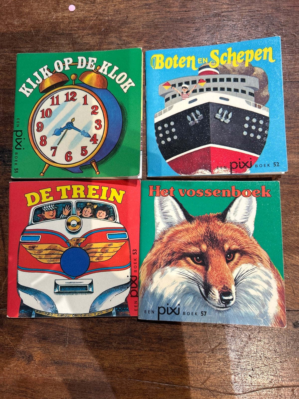4 Pixi Boekjes: Kijken, Trein, Boten en Vos, Boeken, Ophalen of Verzenden, Gelezen, 2 tot 3 jaar