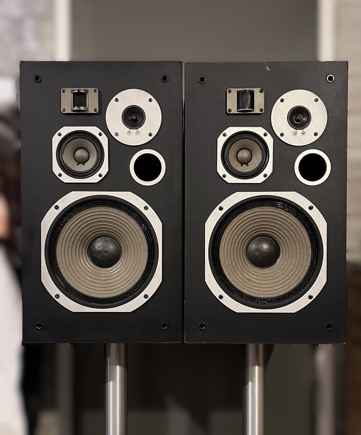 Pioneer HPM-70 zeldzame speakers. LEES aub!, Ophalen, Stereo speakers, Gebruikt, Pioneer