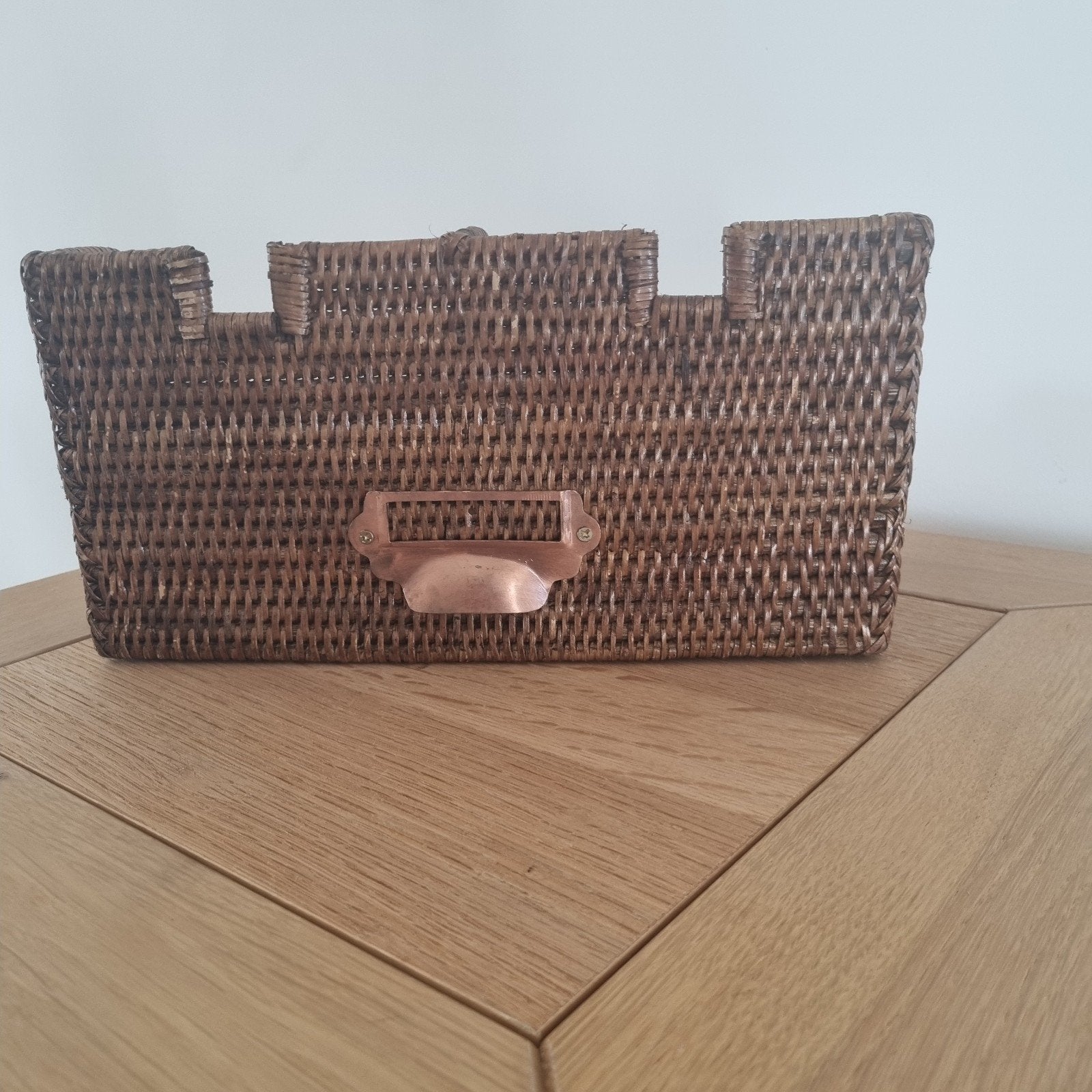 Birma rieten opberger 31x28x15.3 cm, Ophalen of Verzenden