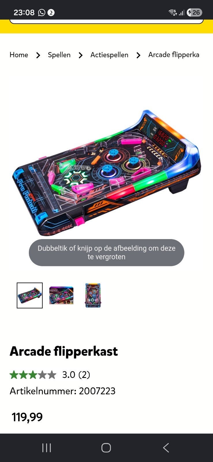 NIEUW       Elektronische Arcade Flipperkast - Nieuwstaat, Ophalen