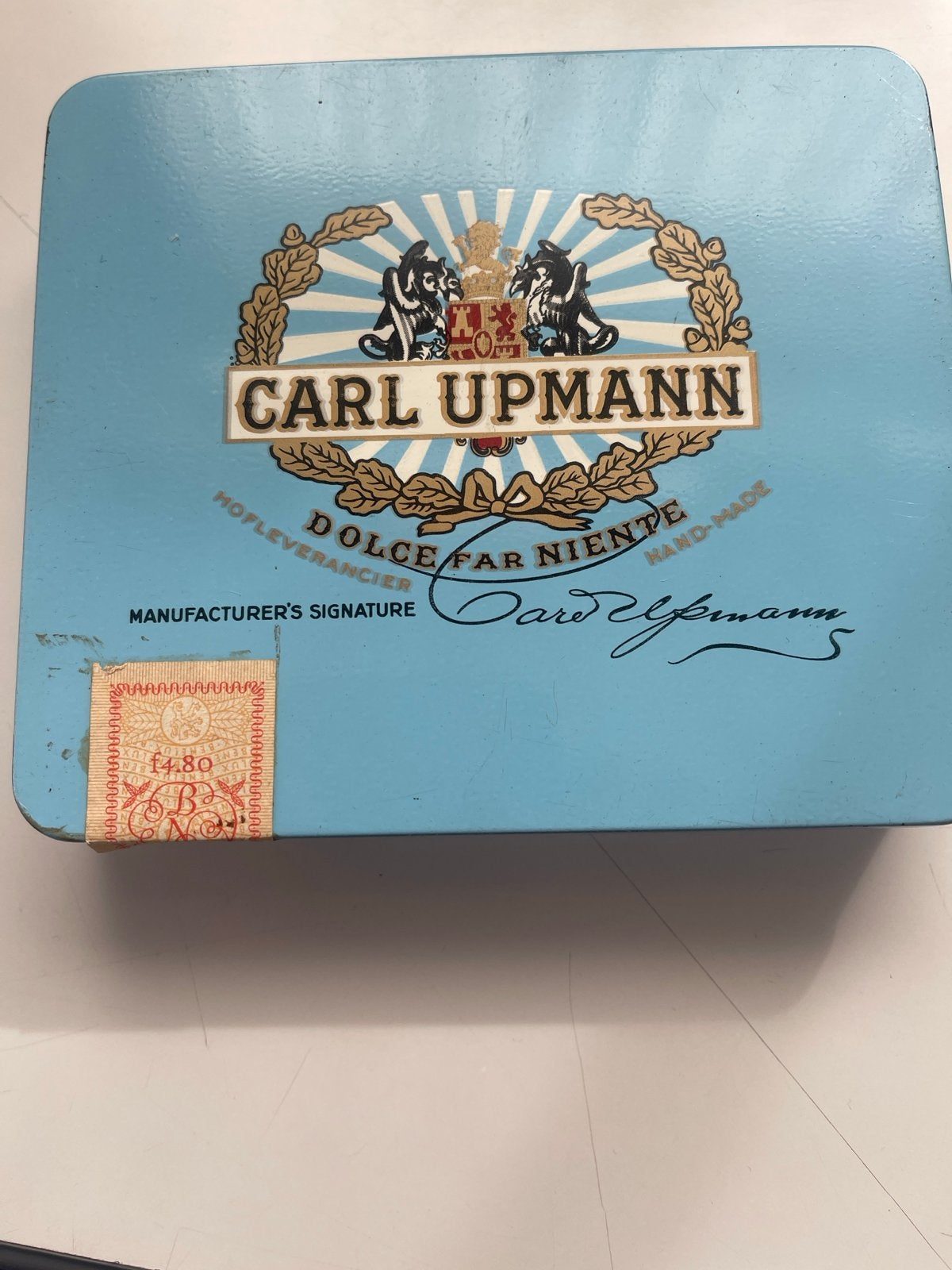 Vintage; Sigarendoosje Carl Upmann  - Dolce Far Niente, Ophalen of Verzenden, Zo goed als nieuw, Overige, Overige merken