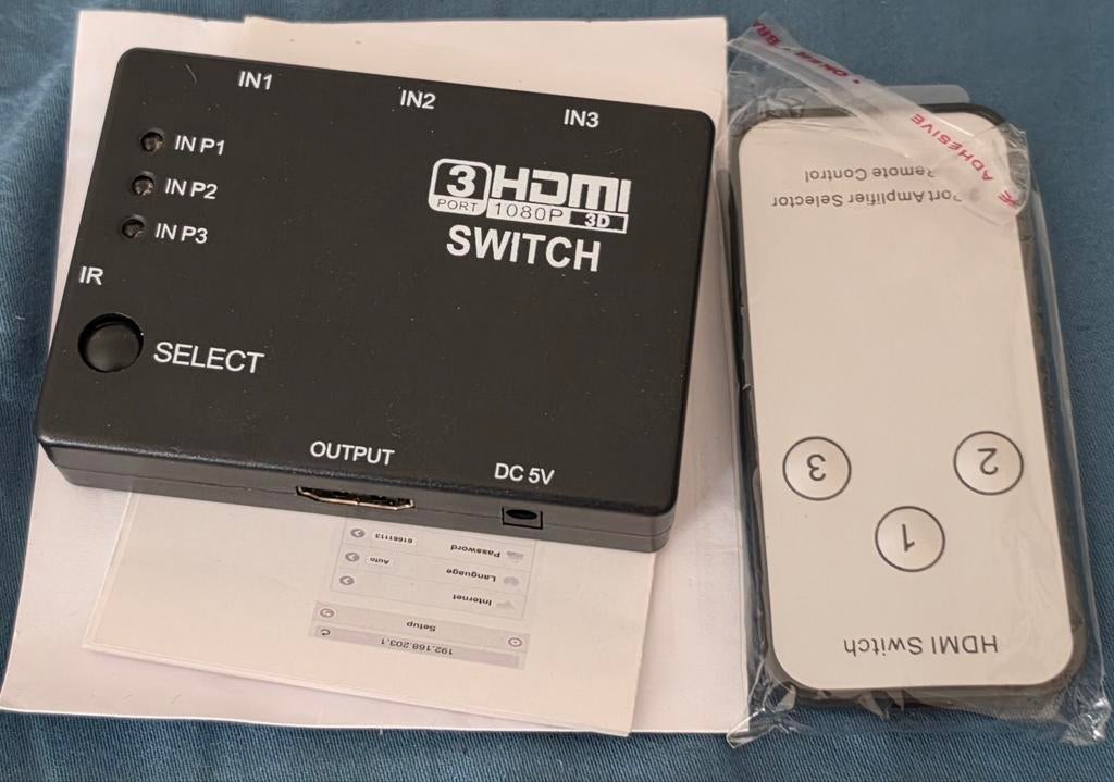 Full HD HDMI Switch 3

In 1., Computers en Software, Ophalen of Verzenden