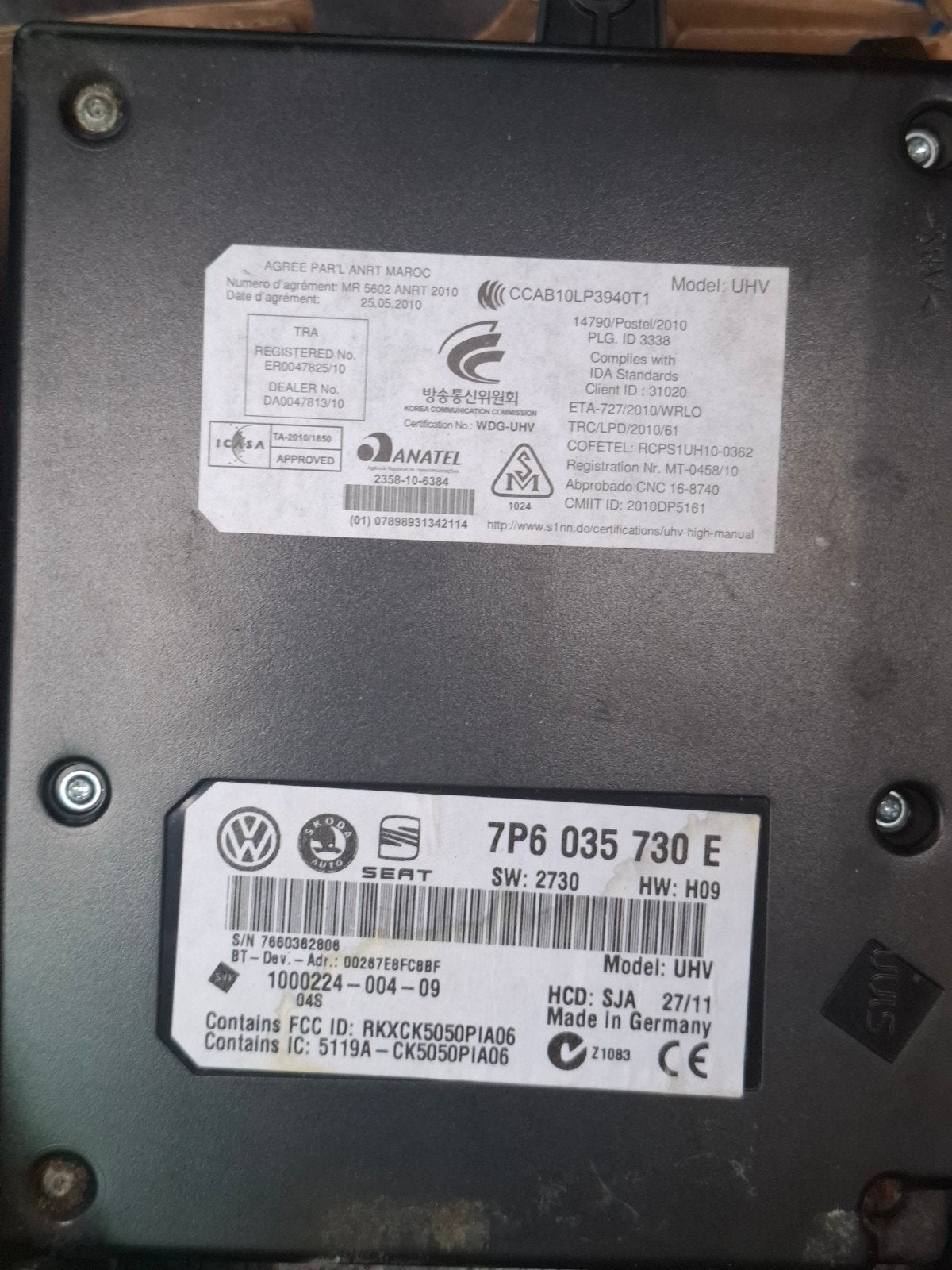Originele VAG Bluetooth Module (7P6 035 730 E) - VW / Skoda, Ophalen of Verzenden, Zo goed als nieuw