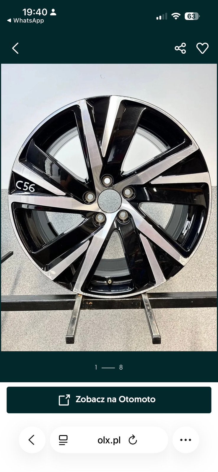Gezocht 1x velg Volvo v9018 inch, Ophalen of Verzenden