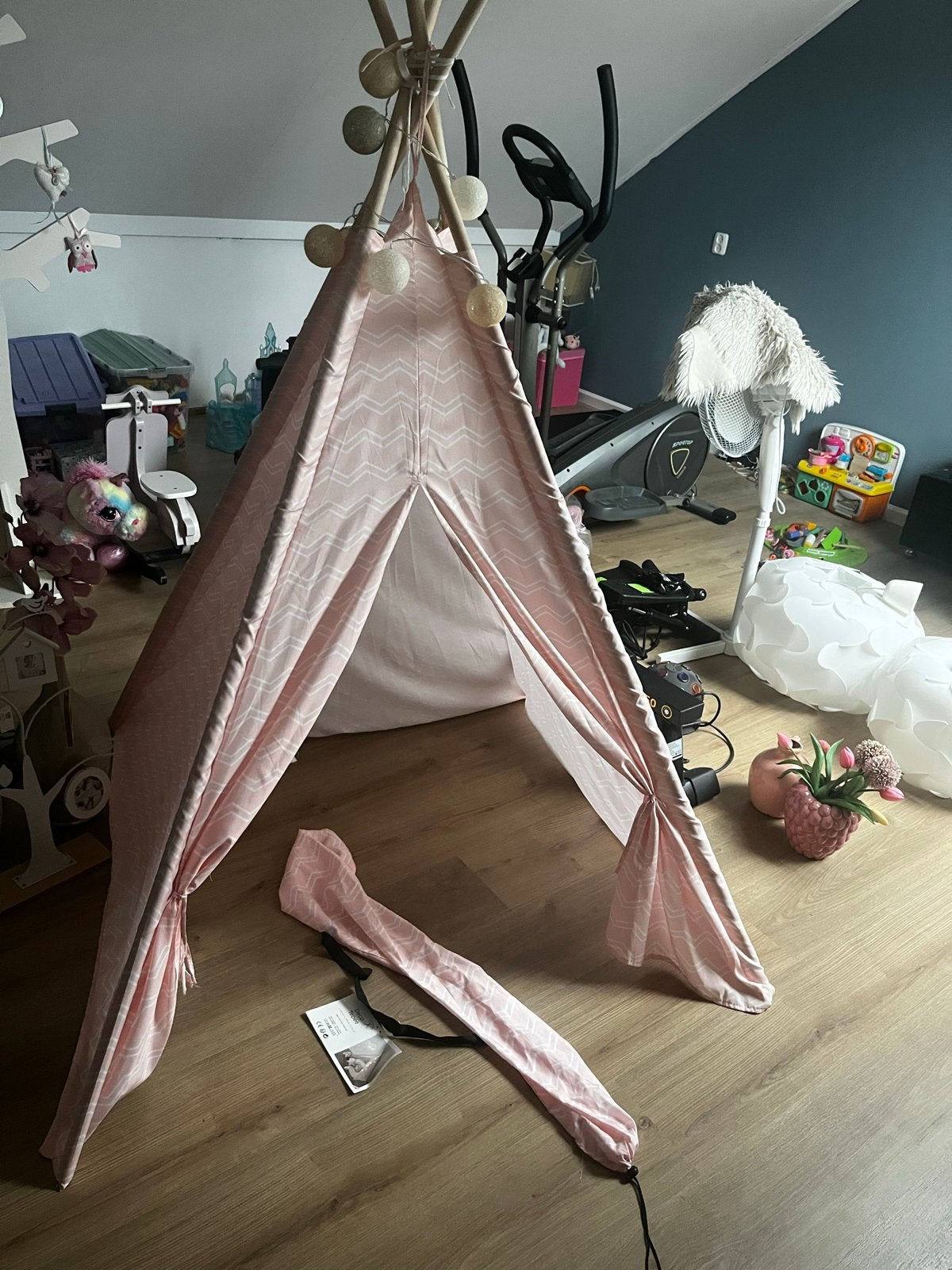Roze Deco Tipi Tepee tent met Lichtjes - Zo goed als nieuw, Ophalen, Zo goed als nieuw