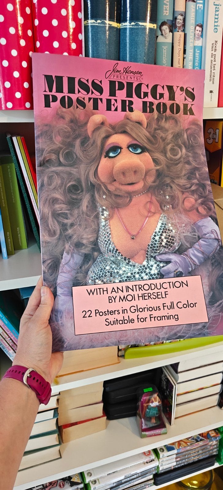 Zeldzaam! Vintage Miss Piggy's Poster Book (1986) - 100% Com, Verzamelen, Retro, Ophalen of Verzenden