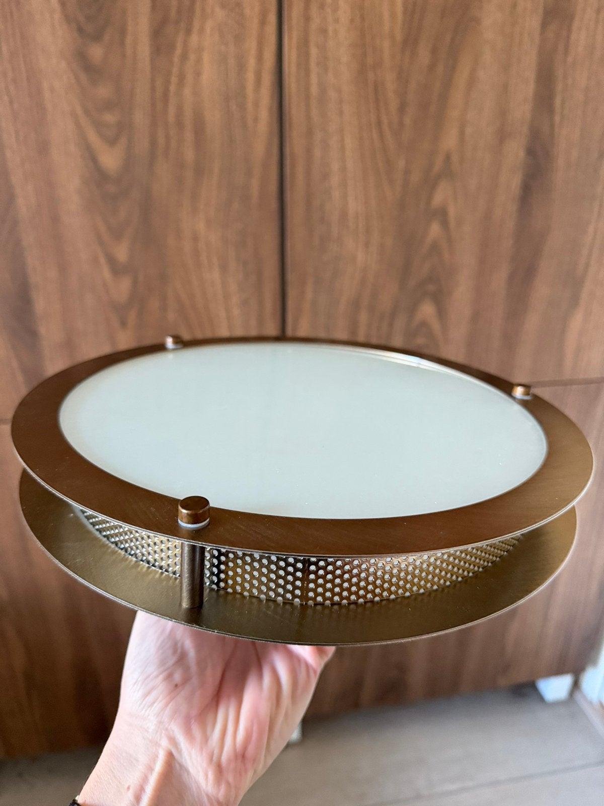 Lamp plafonniere, Ophalen of Verzenden, Zo goed als nieuw, Plafondlamp, 28 cm