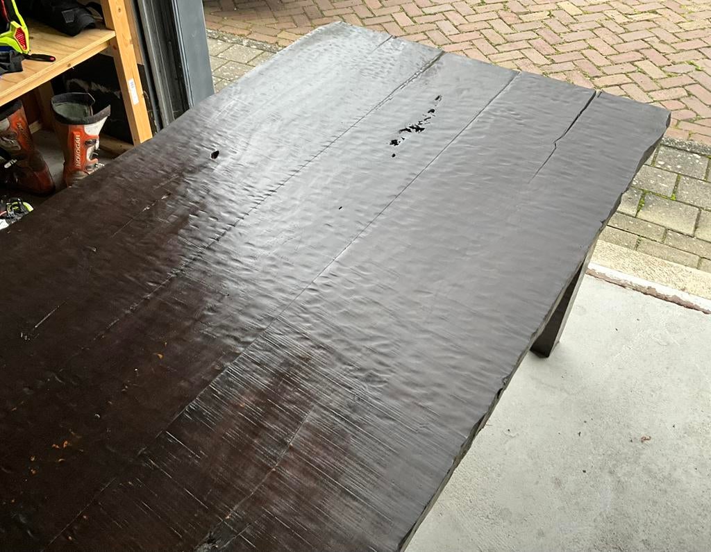 Eettafel teakhout koloniaal, Ophalen, Gebruikt, Koloniaal, Teakhout