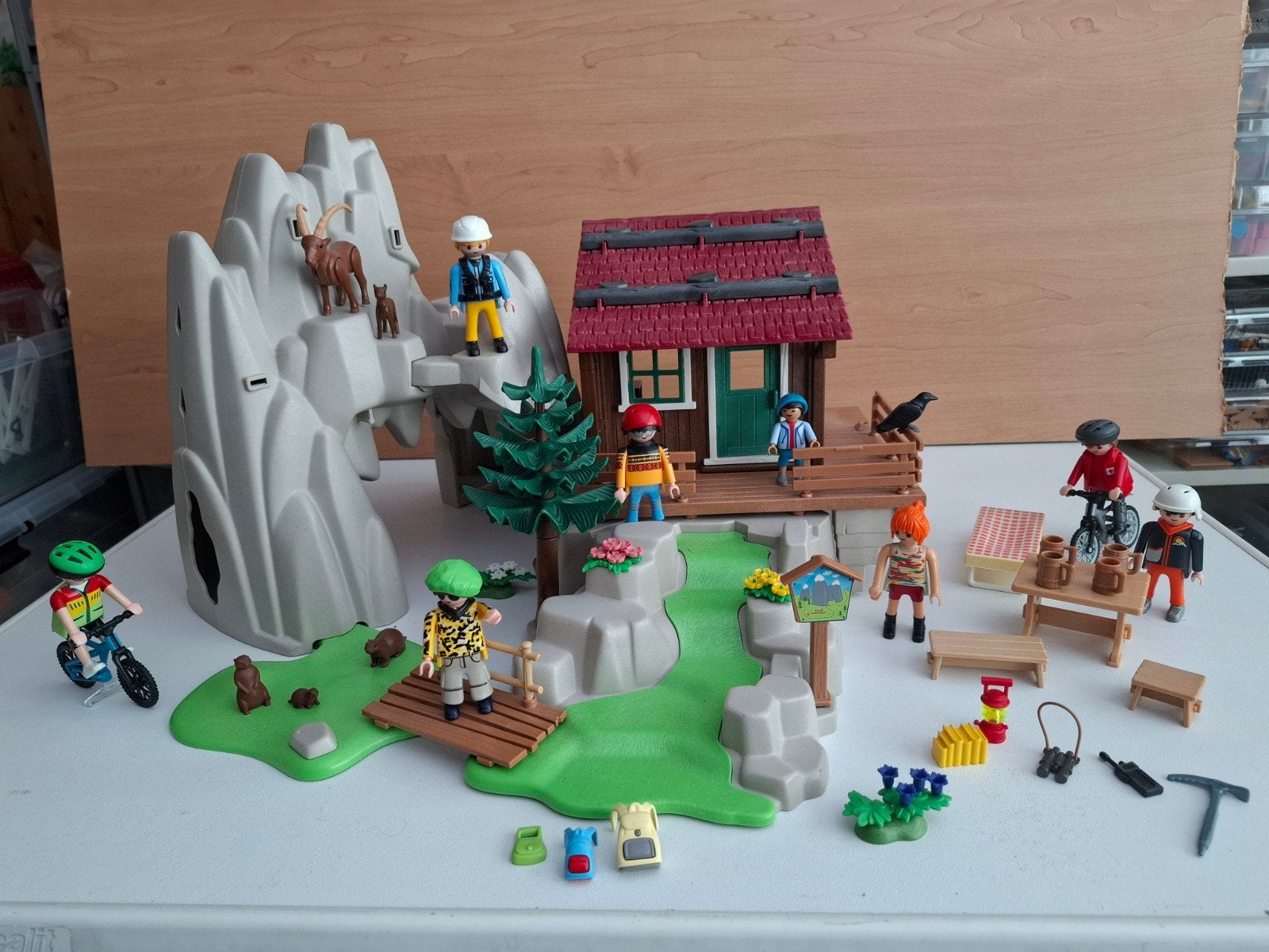 Playmobil bergbeklimmers met berghut 9126, Gebouw, Complete set, Zo goed als nieuw, Family fun