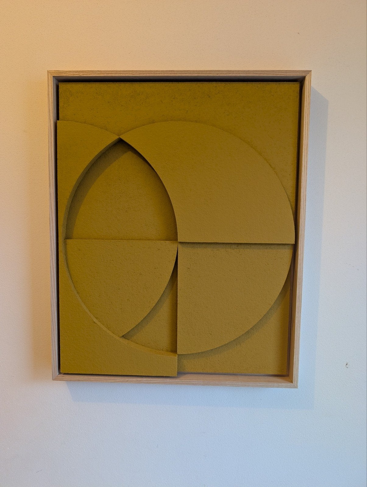 HKliving Framed Relief Art Panel Oker - Nieuw, Antiek en Kunst, Ophalen of Verzenden