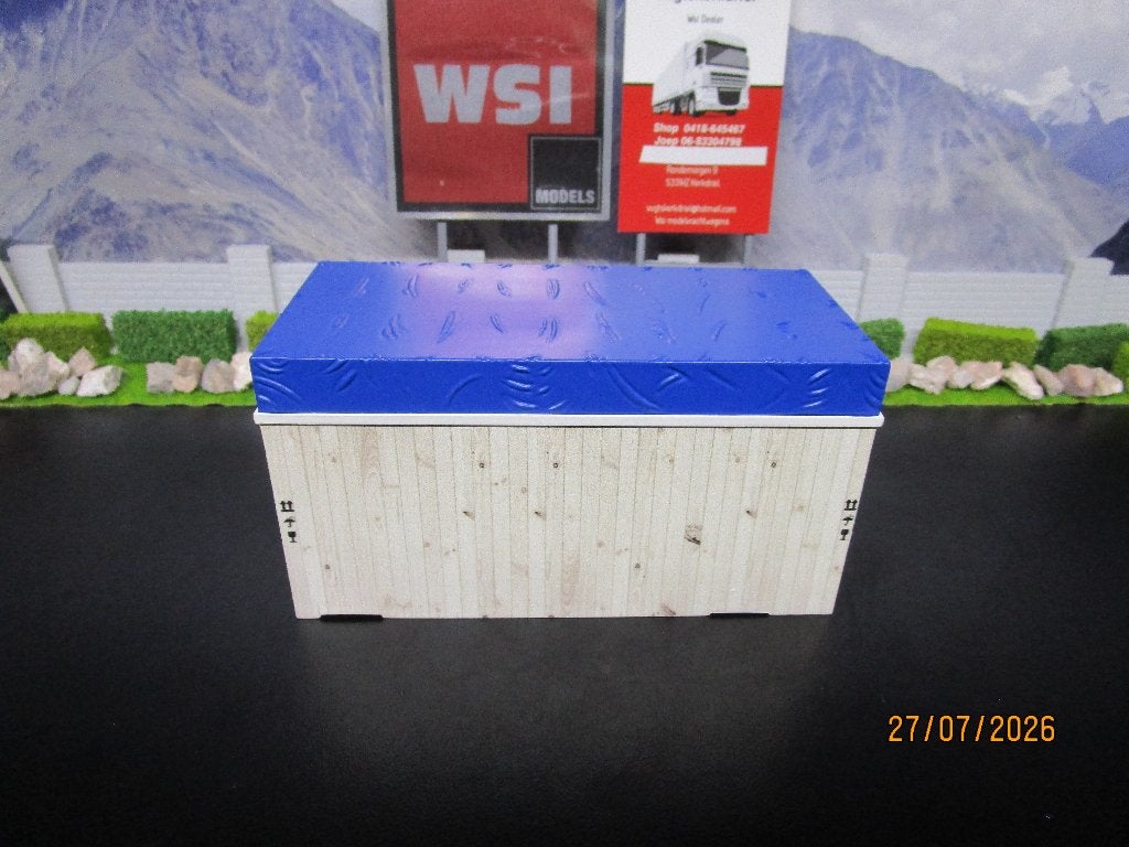 wsi loads hoge houten kist met afdekzeil 132x60x68mm, Hobby en Vrije tijd, Ophalen of Verzenden, Nieuw, Bus of Vrachtwagen, Wsi