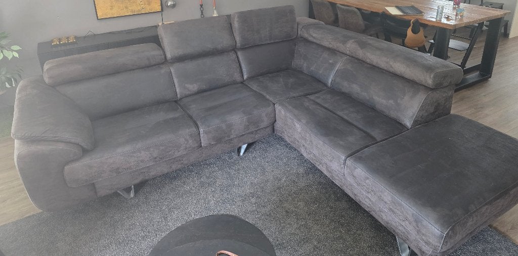 Hoekbank Henders en Hazel microleder, Huis en Inrichting, Ophalen, 250 tot 300 cm, Gebruikt, Hoekbank