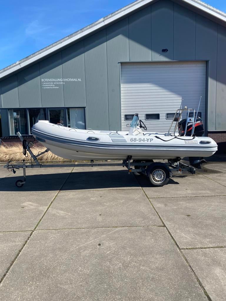 Caribe Rib + 75pk Mercury, Watersport en Boten, Overige merken, Ophalen of Verzenden, Zo goed als nieuw, Benzine