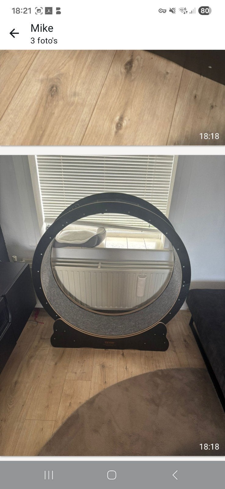Katten loopwiel., Ophalen