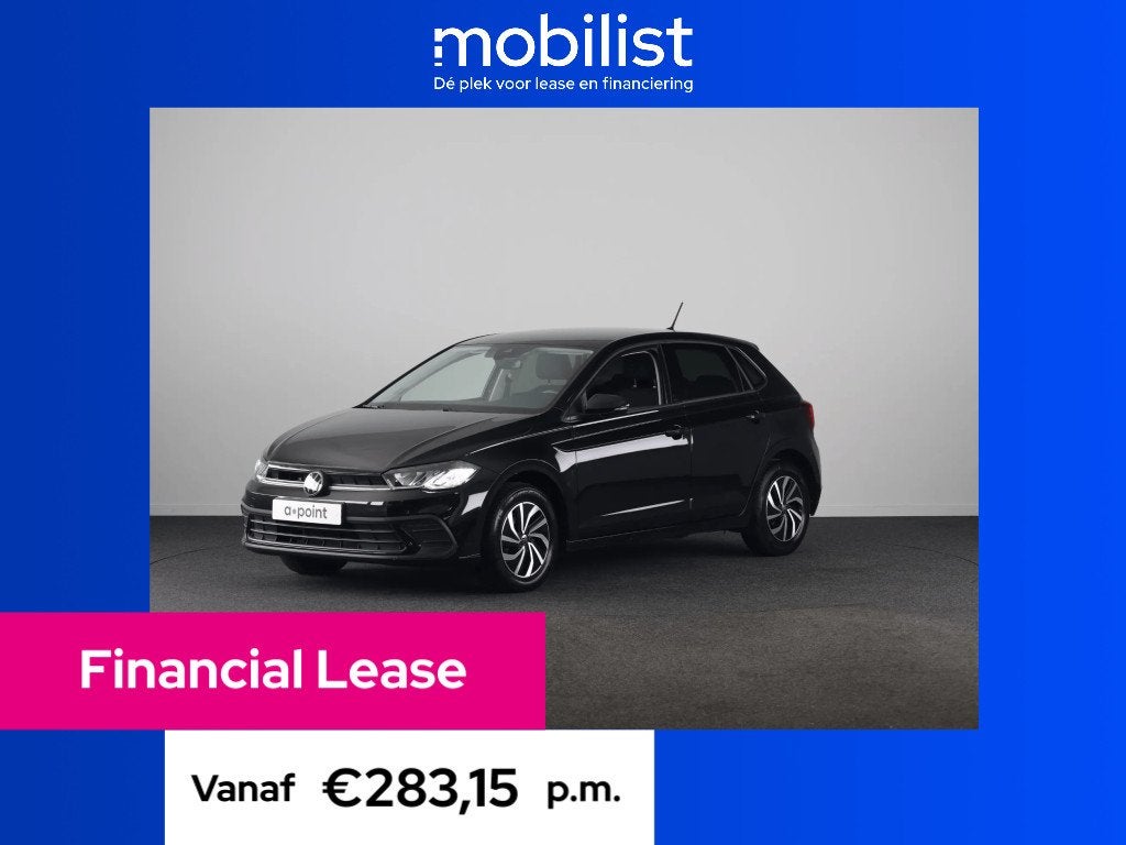 Volkswagen Polo 1.0 TSI Life (bj 2024), Voorwielaandrijving, Zwart, Origineel Nederlands, Bedrijf