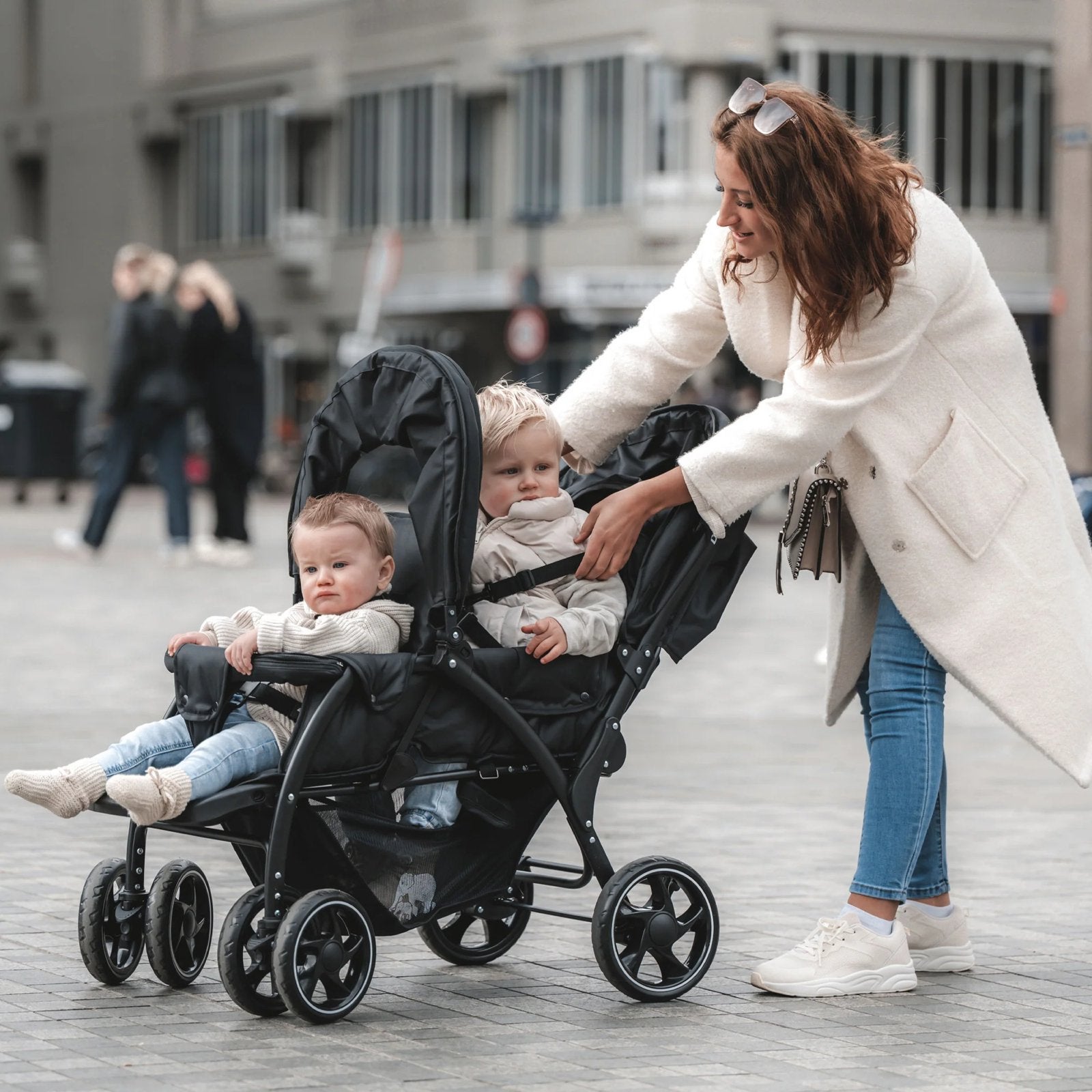 Deryan Duowagen - Perfect voor twee kinderen, Kinderen en Baby's, Kinderwagens en Combinaties, Duowagen, Zo goed als nieuw, Ophalen